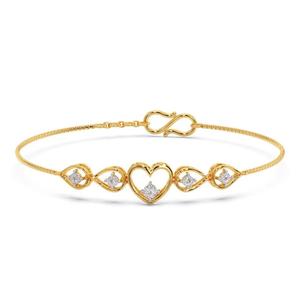 Pulsera de diamantes cultivados en laboratorio, chapada en oro amarillo de 14 quilates, regalo único de joyería fina con certificados GIA e IGI para mujer - Product Image 1