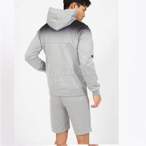 New Arrival Men's Hoodie & Shorts <b>Set</b> Customizable Long Sleeves & Summer Design Best Price for OEM Plus Size Available - Product Image 5