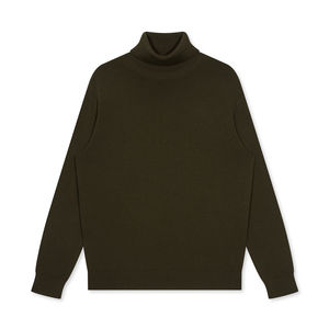 Suéteres de Punto para Mujer, Cuello Alto, Mezcla de Poliéster, Algodón/Nailon, Largo Regular, Antiarrugas, con Logotipo Frontal - Product Image 4