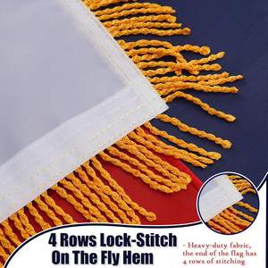 Bandera Cristiana con Borde Dorado de 3x5 Pies, Bandera Bordada con Cruz, Bandera Cristiana Resistente con Funda, Bandera de Jesús de Poliéster - Product Image 3