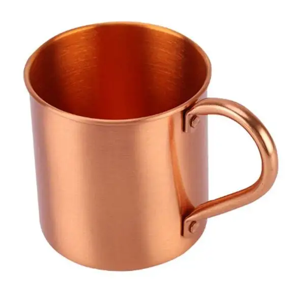 Kaliteli 101% saf bakır Drinkware kapaklı kupa hindistan'da yapılan trend standart Drinkware kupa Copperware