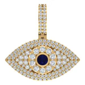 10K 옐로우 화이트 골드 힙합 보석의 실제 SI 다이아몬드가있는 독특한 디자인 펜던트 저렴한 도매 가격에 매력
