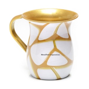 Taza de lavado a mano de judíos de doble mango de doble Color, utensilios de cocina, taza Negel Vasser, judaica, decoración del hogar, regalo de fiesta de boda, taza de rituales judíos - Product Image 1