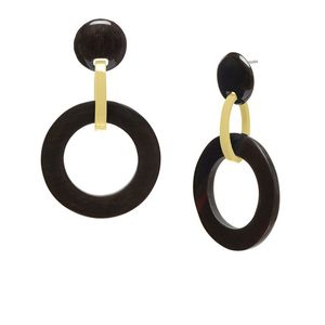 Boucles d'oreilles pendantes carrées creuses audacieuses, plaquées or 18 carats, en acier inoxydable, bijoux Bh Crafts India - Product Image 6