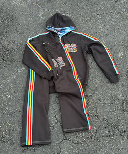 Chándal de Invierno Personalizado para Hombre, con Capucha, Forro Polar, Tejido Transpirable, Bordado, Diseño Sólido, Estilo Urbano, Servicio OEM de Alta Gama - Product Image 6