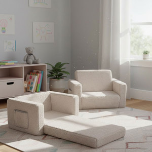 Canapé-lit <span class=keywords><strong>convertible</strong></span> pour tout-petits, canapé-lit en peluche 2-en-1 pour la chambre d'<span class=keywords><strong>enfant</strong></span>, <span class=keywords><strong>fauteuil</strong></span> léger pour enfants avec housse amovible - Product Image 3