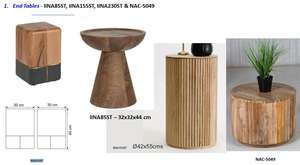 Table d'appoint en bois de manguier artisanal avec bordure naturelle, design rustique moderne, table d'appoint pour salon, chambre à coucher et décoration de bureau - Product Image 5