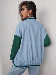 Custom Designed Women's Varsity <b>Jacket</b> for Winters <b>Long</b> Sleeve <b>Leather</b> Knitted Processing Wholesale Supply - Product Image 2