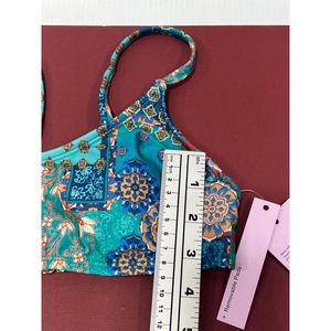 Top de Bikini con Estampado de Patchwork Azul Wild Fable, Talla XXS, Bralette para Mujer, Traje de Baño de 2 Piezas, Logotipo Personalizado, Transpirable - Product Image 5