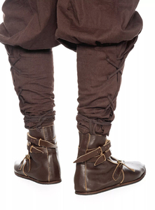 Botas Medievales de Cuero hasta el Tobillo, Zapatos Vikingos para Representaciones Escénicas, Unisex, Larp, Caballero - Product Image 3