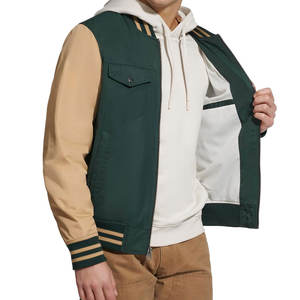 Chaqueta Universitaria con Bolsillos Laterales Dobles y Cremallera, Chaqueta Universitaria Elástica de Primera Calidad con Diseño Moderno y Ribete Elástico - Product Image 5