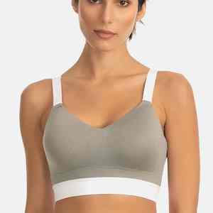 Soutien-gorge de sport sans couture personnalisé pour femmes, rembourrage réglable, haut de yoga, vêtements de sport actifs - Product Image 2