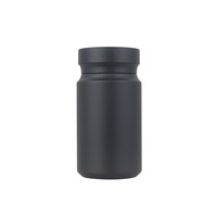 Flacon à pilules en PET noir mat de 100 ml avec logo personnalisé, capacité de 90 capsules, conteneur de qualité pharmaceutique