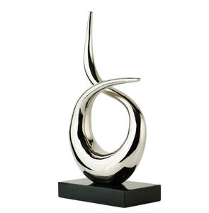 Vajilla artesanía de Metal creativo plata acabado escultura decorativa hecha a mano brillante pulido decorativo decoración del hogar adornos - Product Image 2