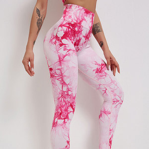 Ropa de gimnasio de Yoga de cintura alta para mujer Leggings acanalados elásticos + Top de manga larga Conjunto activo de moda - Product Image 3