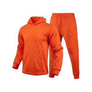 Ensemble de survêtement en polaire confortable pour homme Pantalon de jogging à capuche respirant et zippé Streetwear coupe-vent pour quantité minimale de commande de jogging 2 pièces - Product Image 2