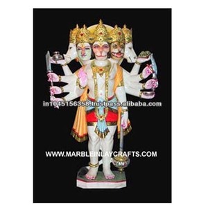 รูปปั้นพระฮานูมาณี ปัญจมุคกี ทำจากหินอ่อน - Product Image 1