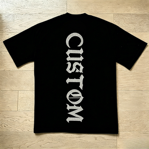 T-Shirt di Lusso Personalizzate in Cotone Organico con Stampa Fronte-Retro e Decorazioni in Strass per Uomo - Product Image 3