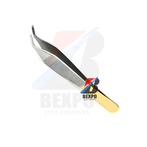 Instruments manuels dentaires dentelés droits de 120mm de forceps de tissu d'Adson de titane noir - Product Image 4