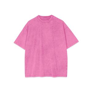 T-shirt à épaules tombantes surdimensionné pour homme, vêtement vintage délavé à l'acide, stock en vrac, haute qualité, été 2025 - Product Image 4