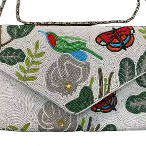 Recién llegado, bolso de mano con cuentas para mujer, monederos multicolores, bolsos de mano, bordado hecho a mano, con cuentas de semillas - Product Image 1