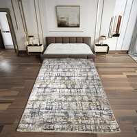 Goldenmoon Luxury Hotel Style Abstract Polypropylene Wall to Wall Rug Cushioned Stain Resistant & Non-Slip Home Car Golf Use