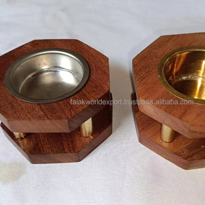 Quemador de incienso hecho a mano de madera de calidad superior personalizado con quemador de soporte Bakhoor decorativo de Falak World Export - Product Image 1
