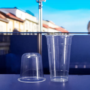 Conception de transparence de couvercle de tasse à paroi unique en plastique PP jetable de haute qualité 95mm 16oz 22oz pour boissons chaudes et froides Capacité de 500ml - Product Image 2