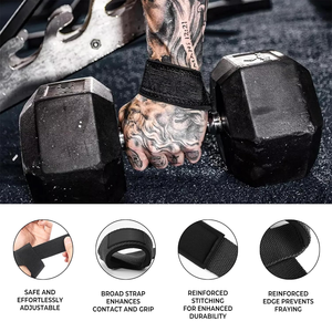 Custom Printed Durable Cotton Weight Lifting Straps <b>Wrist</b> Support <b>Gym</b> Fitness <b>Wraps</b> for Men and Women for <b>Gym</b> Training - Product Image 3