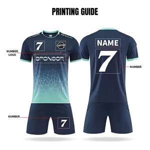 Kits de fútbol transpirables Personalizables Calidad Premium Secado rápido Durable Cómodo Ligero Camiseta de fútbol de alto rendimiento - Product Image 3