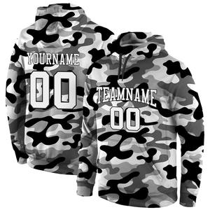 Custom Stitched Camo Blanco-Negro 3D Deportes Pullover Sudadera Salute To Service Sudadera con capucha - Product Image 1