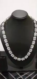 18mm Fine Jewelry Men's Cuban Link Chain Necklace 925 Sterling Silver VVS Moissanite Diamond Yellow Gold Trendy Wholesale Rate - Product Image 2