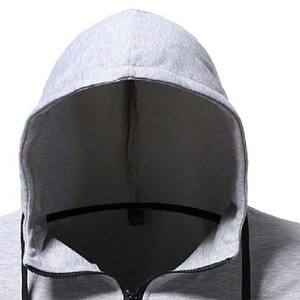 เสื้อสเวตเตอร์มีฮู้ดสำหรับผู้ชายผ้าคอตตอน100% มีฮู้ดมีซิปครึ่งสีตัดกันบริการ OEM ปักลายเรียบย้อมสีล้วนสำหรับฤดูหนาว - Product Image 6