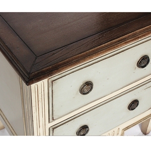 Mueble de madera de caoba no 7206 mueble para cabecera de dormitorio con dos cajones que tiene un diseño clásico vintage - Product Image 3