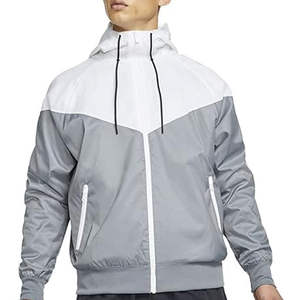 Veste coupe-vent imperméable d'extérieur à capuche personnalisée pour homme 2026 avec broderie de logo sur le devant - Qualité supérieure légère - Product Image 1