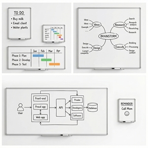 Top Quality <b>Magnetic</b> Enamel Whiteboard Aluminum <b>Frame</b> Wall Mount for Office School Wholesale - Product Image 2
