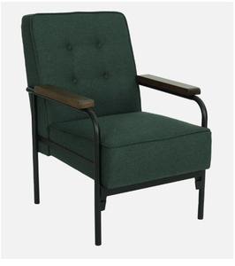 Sofá Otaru moderno de 1 plaza con terminales metálicos de madera con acabado Kale para hoteles, salas de estar, villas, Apartamentos - Product Image 3