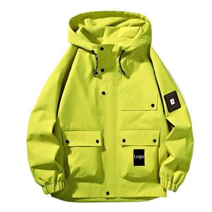 Vente en gros Manteau à capuche de couleur contrastée pour hommes et femmes Veste coupe-vent d'extérieur respirante détachable avec capuche 2026 - Product Image 2