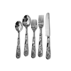 Couverts polis en argent en vrac fabriqués à la main en Inde ensemble de couverts de luxe en gros pour banquets hôtels dîner de mariage - Product Image 1