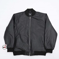 Blouson Bomber en Cuir Uni de Haute Qualité à Manches Longues avec Fermeture Éclair Intégrale Personnalisable pour Homme – Hiver Respirant et Tendance