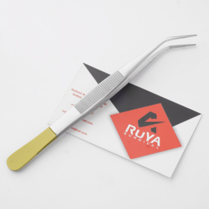 Fórceps de vendaje de pulgar de acero inoxidable de 15 cm aprobados por ISO CE, pinzas sin dientes de tejido de cirugía curvada, base de instrumentos quirúrgicos - Product Image 4