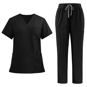 Combinaison de gommage professionnelle avec tissu à séchage rapide extensible et confortable et plusieurs poches pour les médecins, les infirmières et le personnel médical - Product Image 2