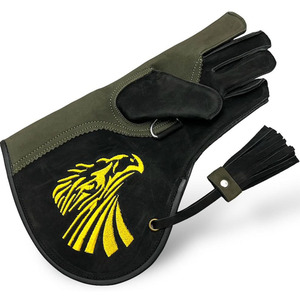 Gants de fauconnerie personnalisés de qualité supérieure fabriqués à partir de gants de fauconnerie de sécurité industrielle en cuir de vachette véritable - Product Image 2
