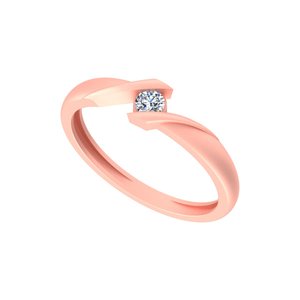 Anillo fino chapado en oro de 14K/18K de lujo personalizable para mujer VS Clarity Round Lab Diamond Compromiso Aniversario Regalo Anillo de bodas - Product Image 1