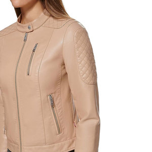 Chaquetas de cuero para mujer, la mejor llegada, ropa de invierno de manga larga, chaquetas de cuero genuino tejidas de tela transpirable más vendidas - Product Image 6