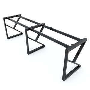 Table de réunion Kconcept HCKC026 pour 2 personnes, 240x60cm, style moderne minimaliste, pieds en acier, pour bureau ou hôtel - Product Image 1