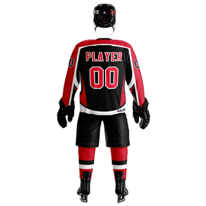 Uniformes de Hockey sobre Hielo Personalizados con Servicio OEM, Conjuntos de Jersey Extra Grandes con Impresión Digital, 100% Poliéster, Nombre del Equipo Incluido - Product Image 6
