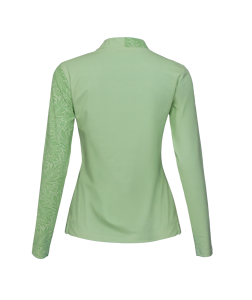 Chemise à col roulé pour femme, coupe ajustée, imprimé floral, tricotée, personnalisable OEM/ODM – Séchage rapide, respirante, anti-plis, manches longues - Product Image 2