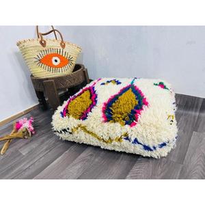 Puf de Cuero Marroquí Hecho a Mano, Otomana Tradicional Artesanal, Decoración del Hogar, Asiento Boho para Sala de Estar - Product Image 1