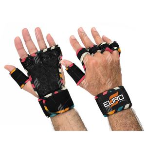 Guantes de Gimnasio y Fitness para Levantamiento de Pesas, Neopreno, Medios Dedos, Transpirables, Reforzados, con Almohadillas en las Palmas, Soporte para Muñeca, Sensación Cómoda - Product Image 1